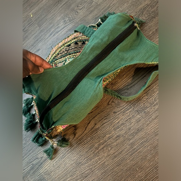 vintage boho gypsy fairycore circular tote - Picture 3 of 9